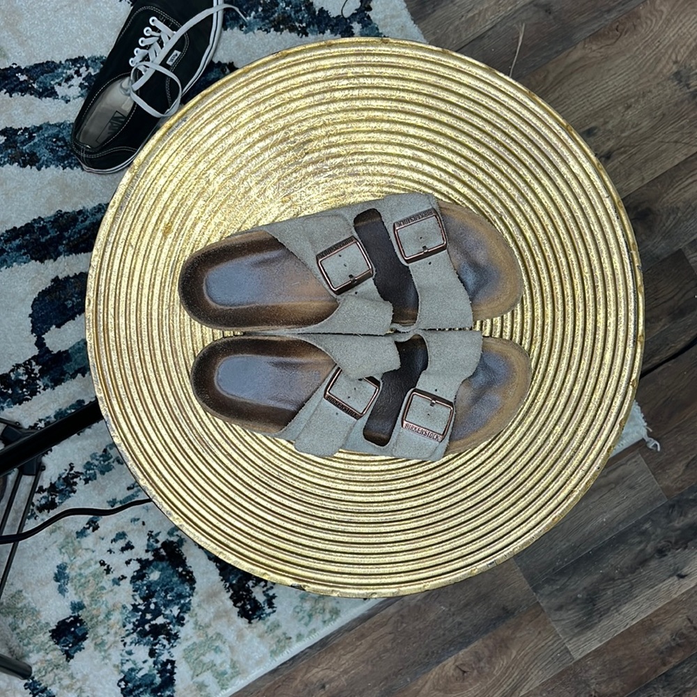 Birkenstock Arizona tan suede 38 narrow